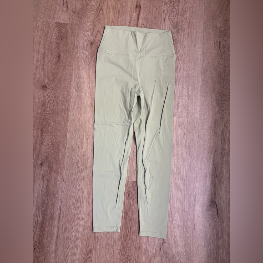 High-Waist Fog Green Performance Leggings - Picture 2 of 5